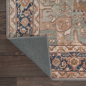 Maris Ornate Medallion Washable Area Rug